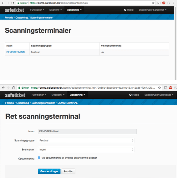 Zebra scanning ret scanningsterminaler Safeticket